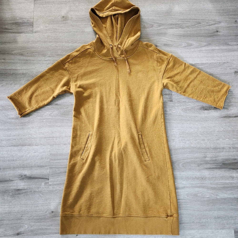 Toad & Co hooded organic cotton dress